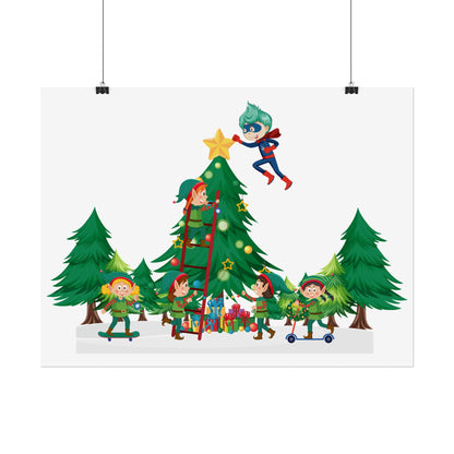 Rolled Posters - Super kiddo putting the stars - [[{"value":"Wonderwear Kid"}]]