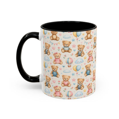 Accent Coffee Mug  (11/15 oz) - Pastel Teddy Bear Nursery