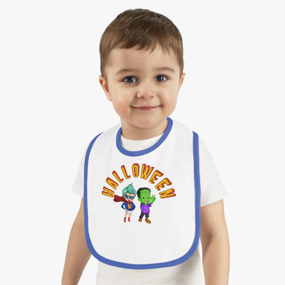 Baby Bib - Holloween with super kiddo Printify