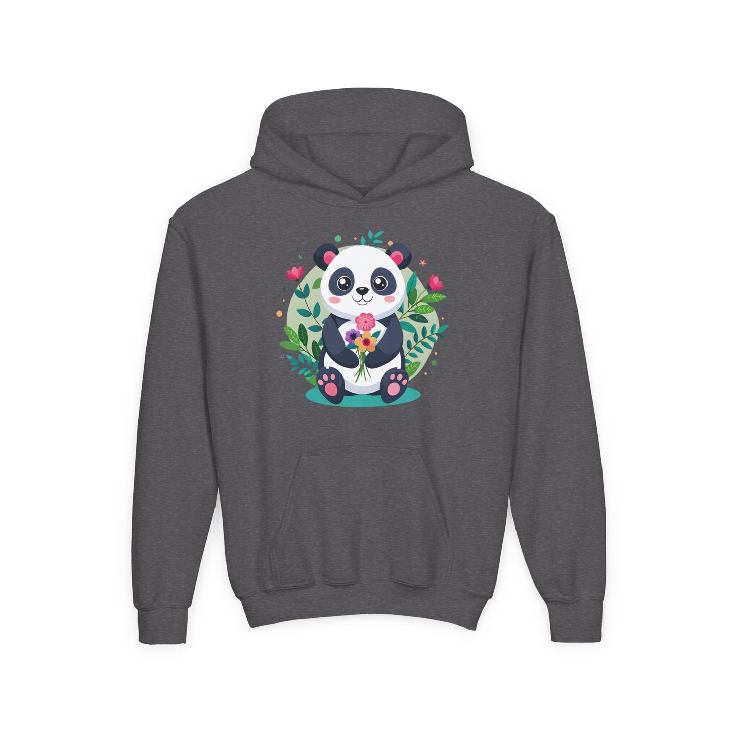 Youth Heavy Blend Hooded Sweatshirt - Adorable panda