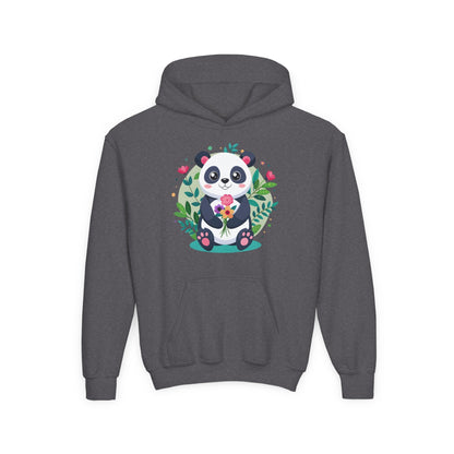 Youth Heavy Blend Hooded Sweatshirt - Adorable panda Printify