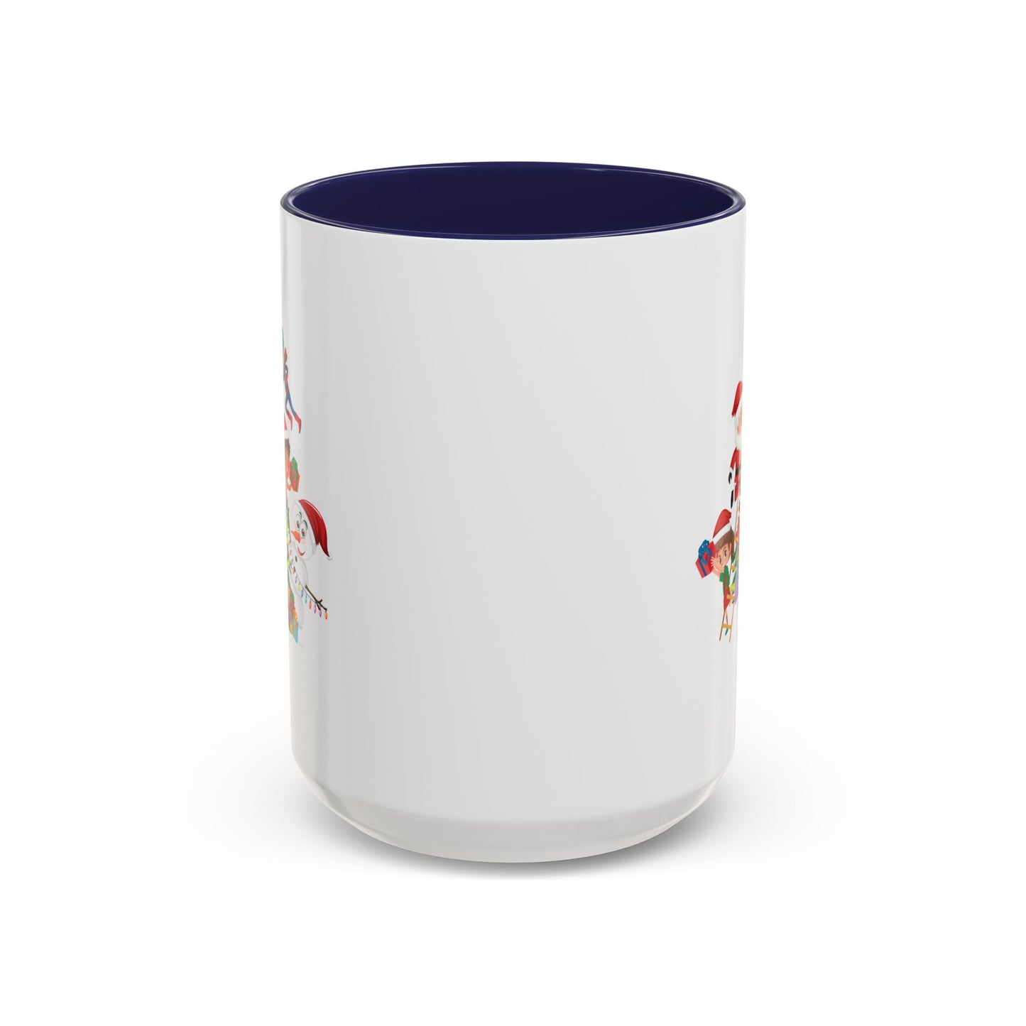 Accent Coffee Mug - Super kiddo making christmas tree
