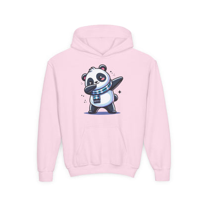 Youth Heavy Blend Hooded Sweatshirt - Panda dabbing dance Printify