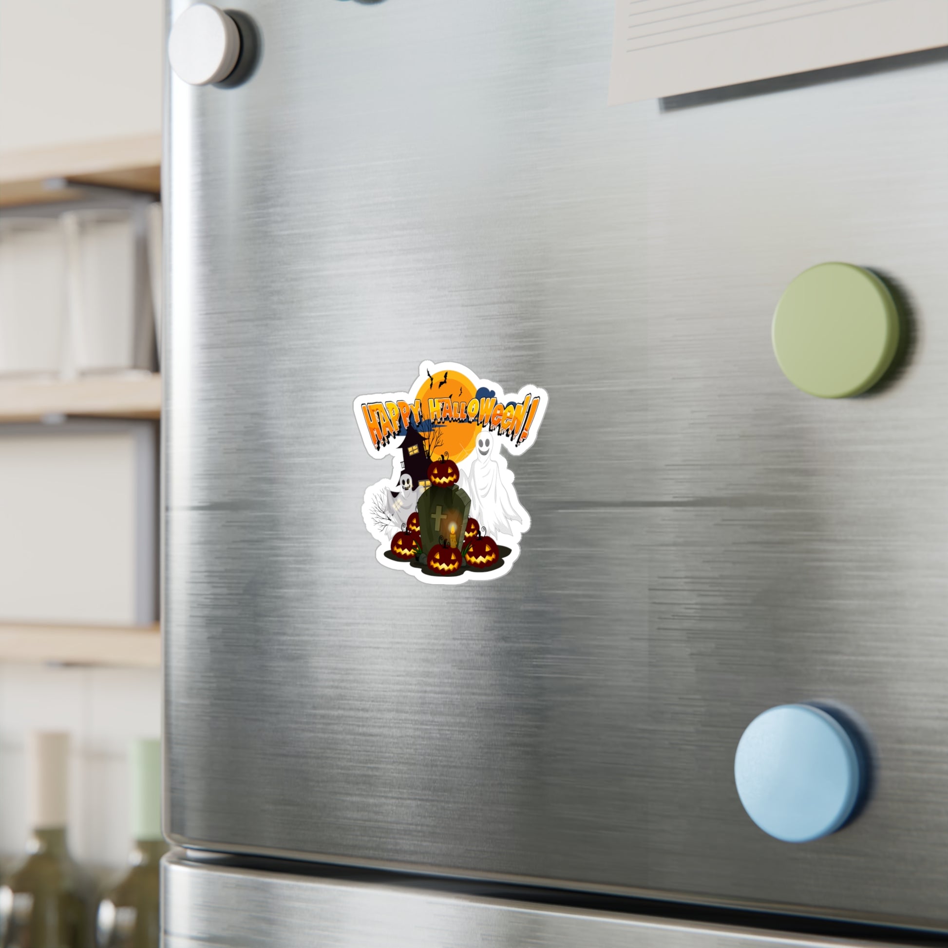 Halloween Kiss-Cut Vinyl Decals – Happy holloween - cemetery - [[{"value":"Wonderwear Kid"}]]