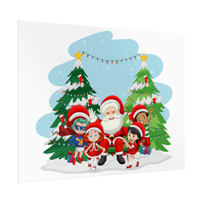 Rolled Posters - Super kiddo with santa claus - [[{"value":"Wonderwear Kid"}]]