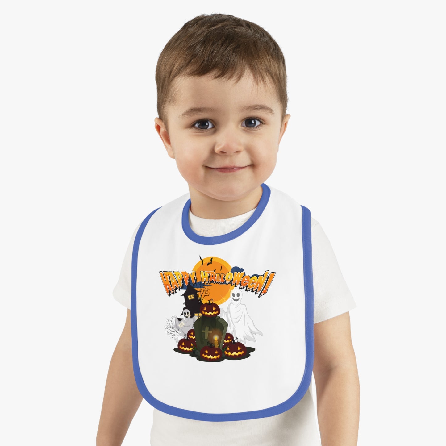 Baby Bib - Happy holloween - cemetery