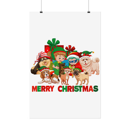 Rolled Posters - Christmas with super kiddo pet friends with text - [[{"value":"Wonderwear Kid"}]]