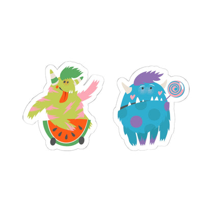 Kiss-Cut Vinyl Decals - Funny Toothy monsters Printify