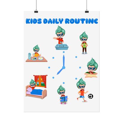 Rolled Posters - Super kiddo daily routine - [[{"value":"Wonderwear Kid"}]]