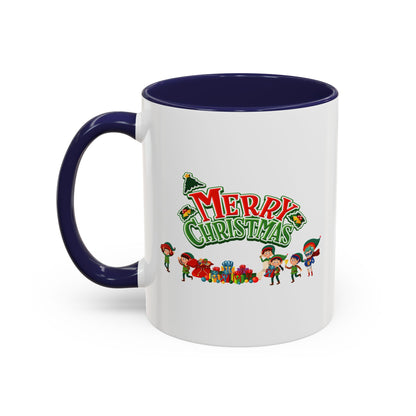 Accent Coffee Mug - Merry christmas from super friends - [[{"value":"Wonderwear Kid"}]]