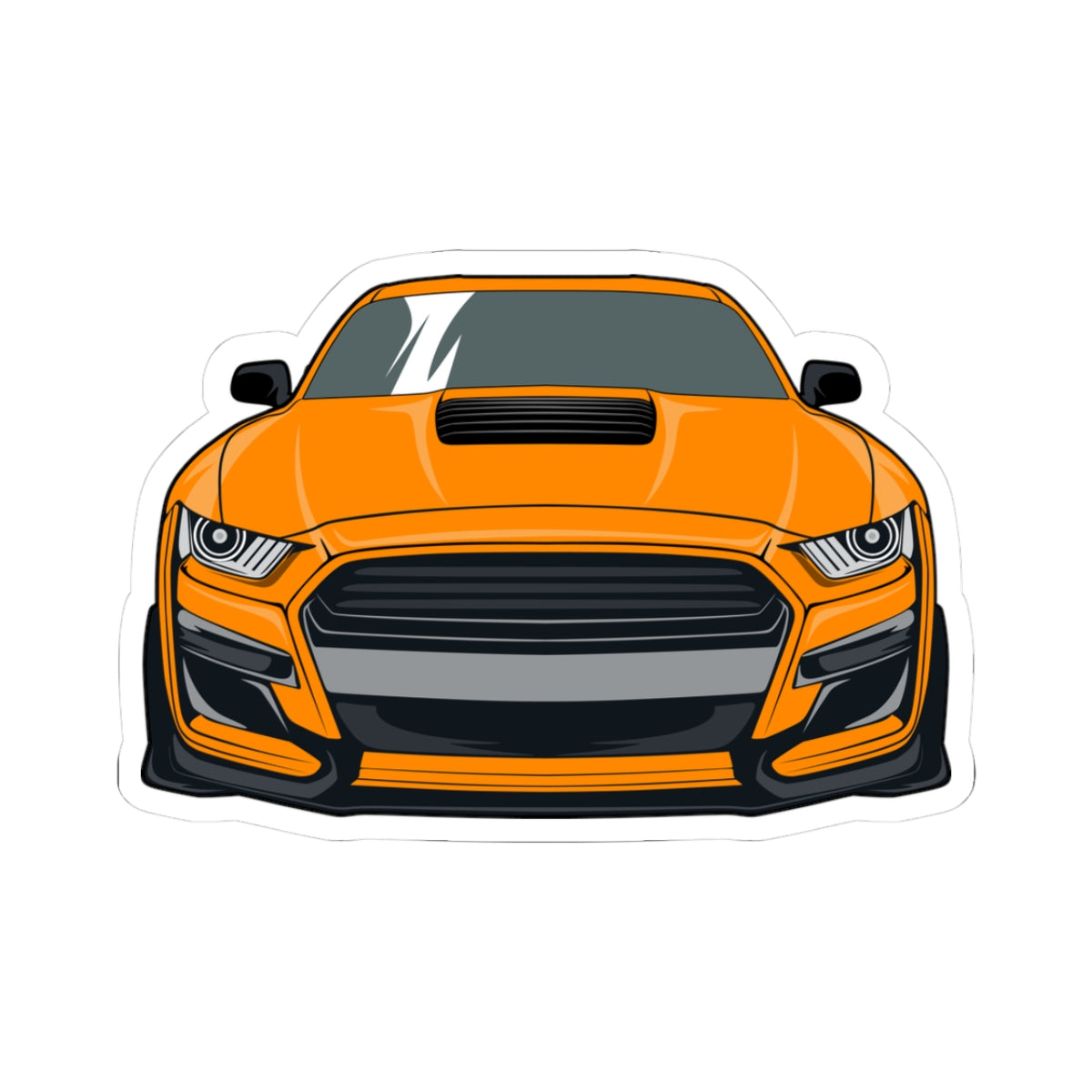 Kiss-Cut Stickers - Orange superfast car