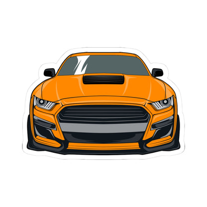 Kiss-Cut Stickers - Orange superfast car Printify
