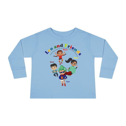 Toddler Long Sleeve Tee - Leo & Friends - Learning and growing - [[{"value":"Wonderwear Kid"}]]