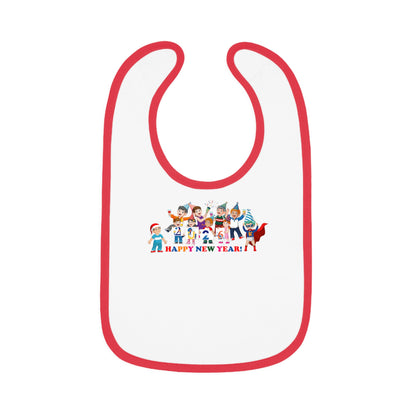 Baby Bib - Happy new year from super kiddo - [[{"value":"Wonderwear Kid"}]]