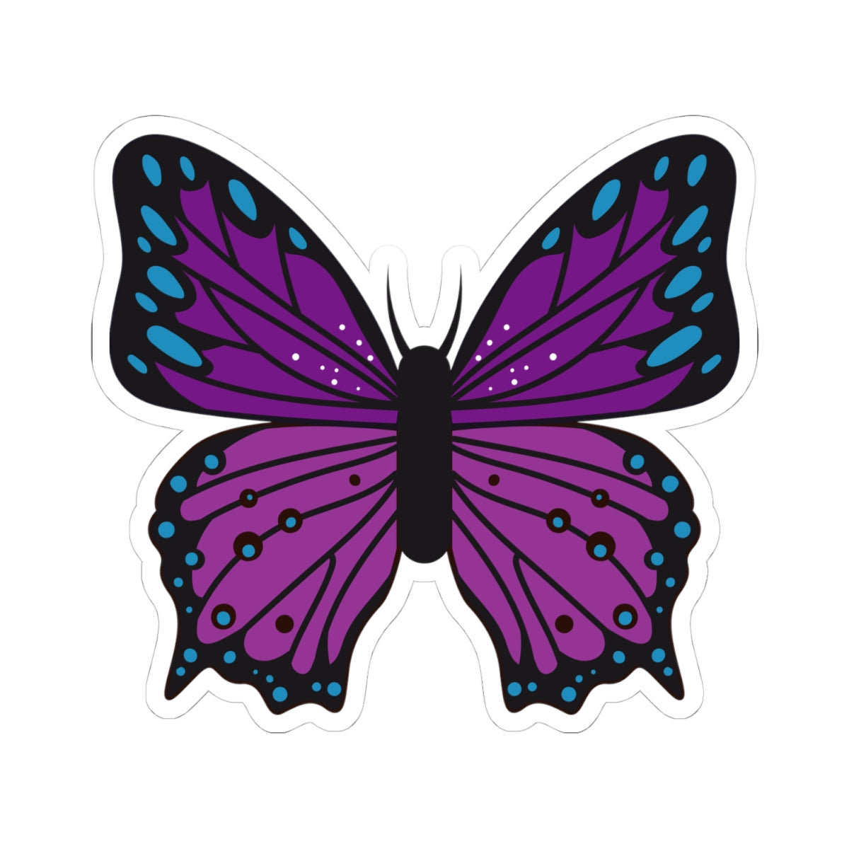 Kiss-Cut Stickers- Blue and purple butterfly