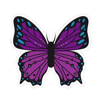 Kiss-Cut Stickers- Blue and Purple Butterfly Printify