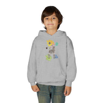 Youth Heavy Blend Hooded Sweatshirt -Zebra Printify