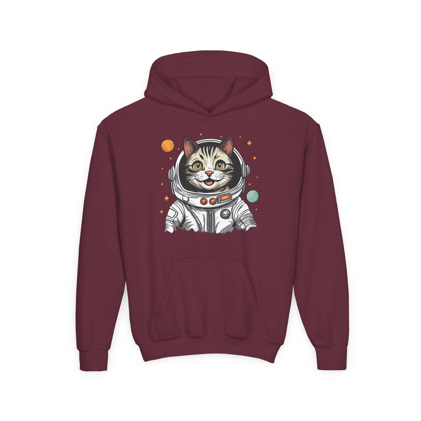 Youth Heavy Blend Hooded Sweatshirt - Astronaut cat