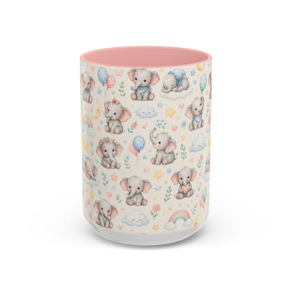 Accent Coffee Mug  (11/15 oz) - Baby Elephant Nursery