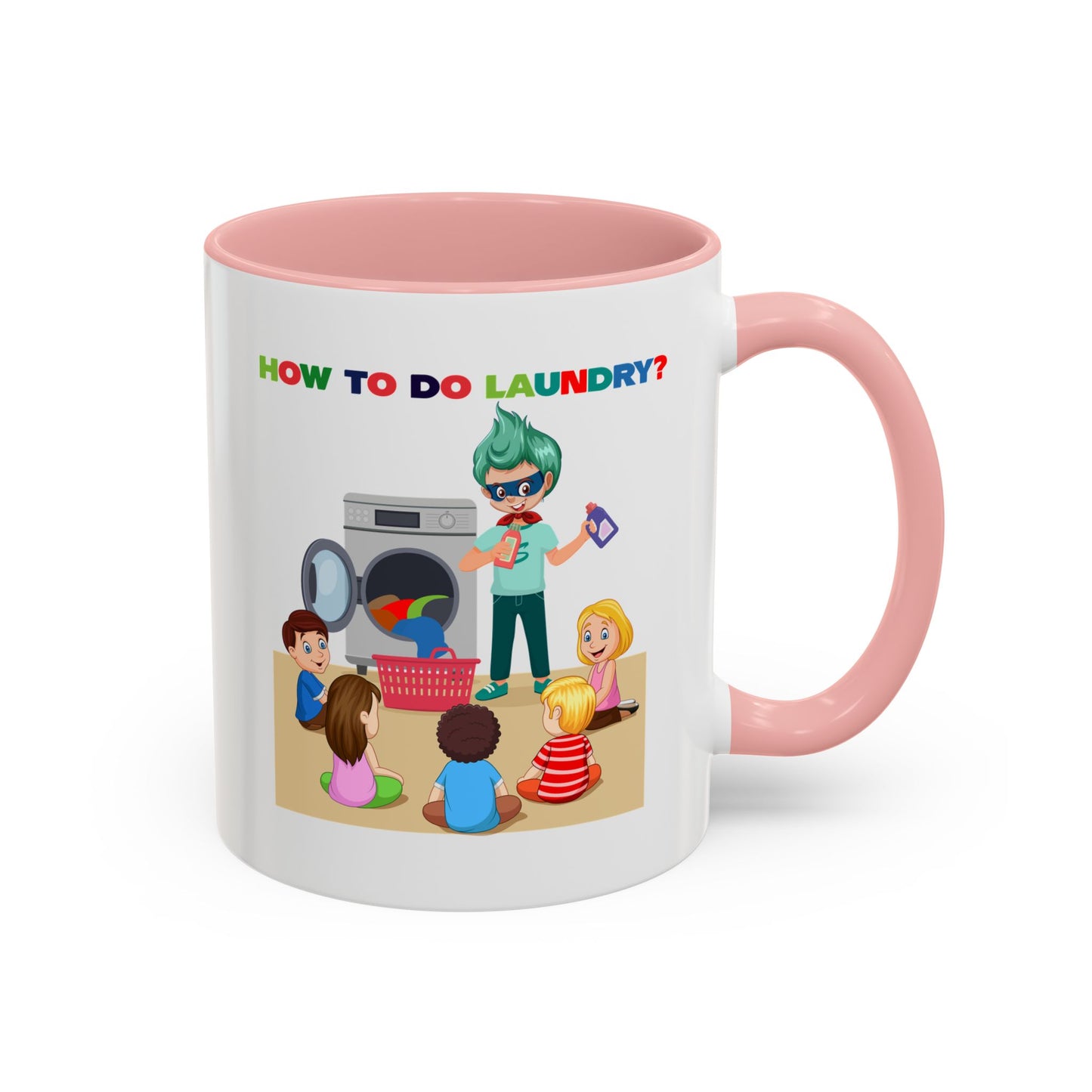 Accent Coffee Mug - super kiddo teaching laundry
