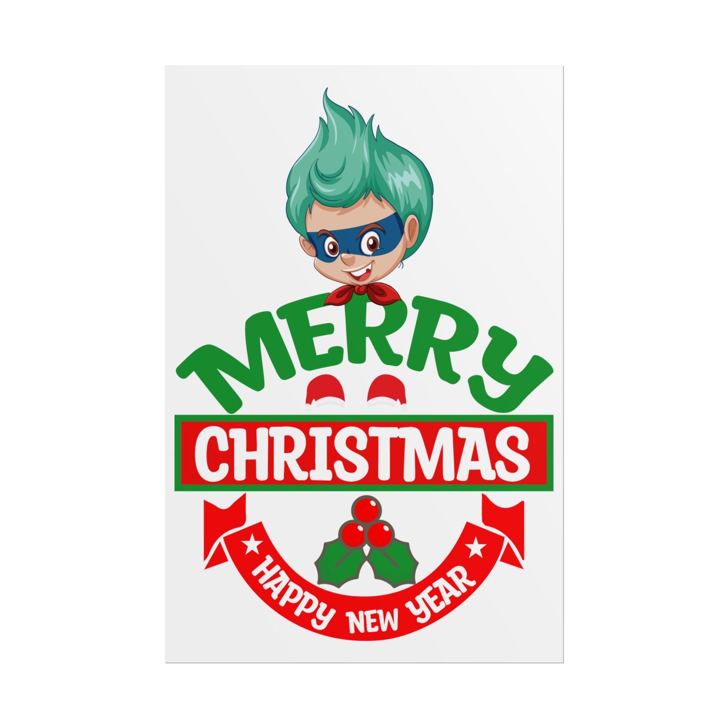 Rolled Posters - Merry chridtmas from super kiddo - [[{"value":"Wonderwear Kid"}]]