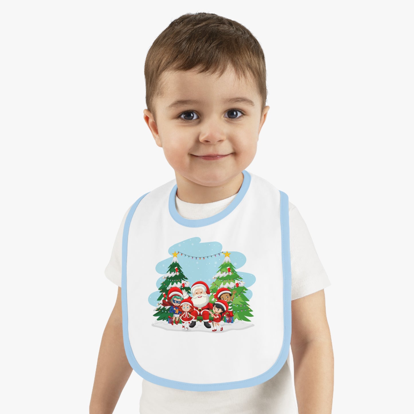 Baby Bib - Super kiddo with santa claus