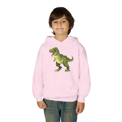 Youth Heavy Blend Hooded Sweatshirt - Tyrannosaurus Printify