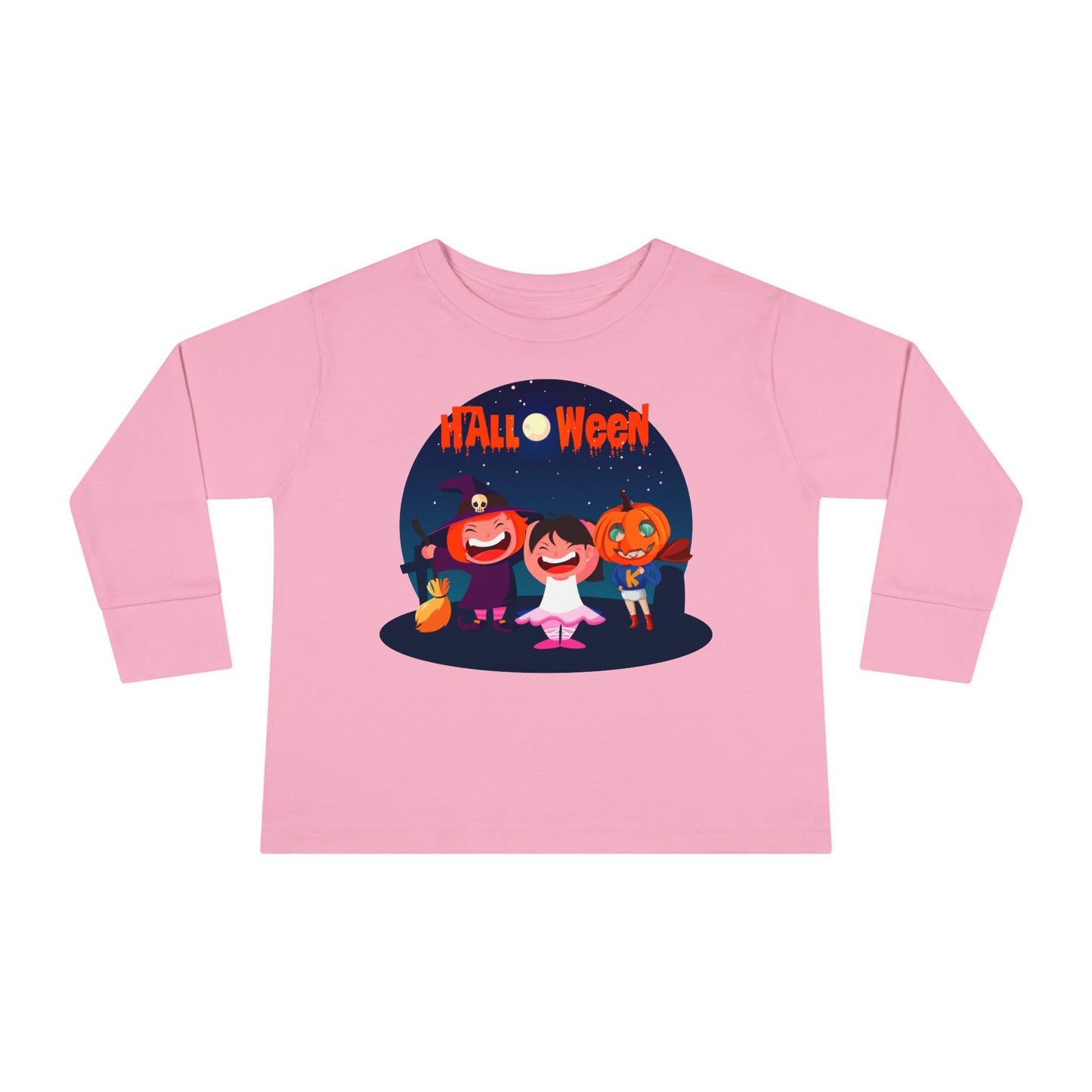 Toddler Long Sleeve Tee - Super kiddo wearing pumpkin - [[{"value":"Wonderwear Kid"}]]
