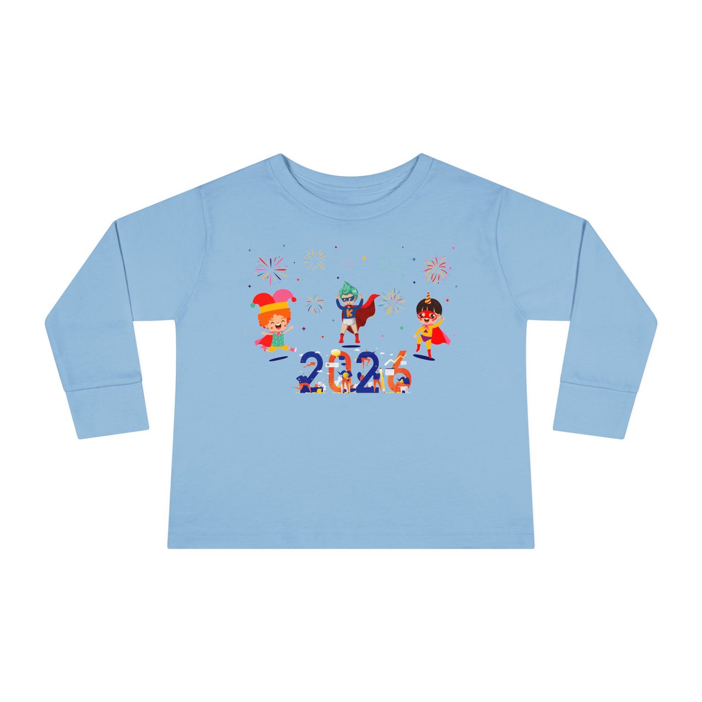 Toddler Long Sleeve Tee - Super kiddo and other hero - [[{"value":"Wonderwear Kid"}]]
