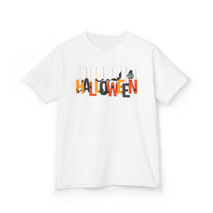 Kids Heavy Cotton™ Tee - Holloween hanging letters Printify