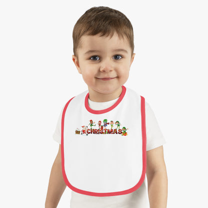 Baby Bib - Christmas with santa claus and friends - [[{"value":"Wonderwear Kid"}]]