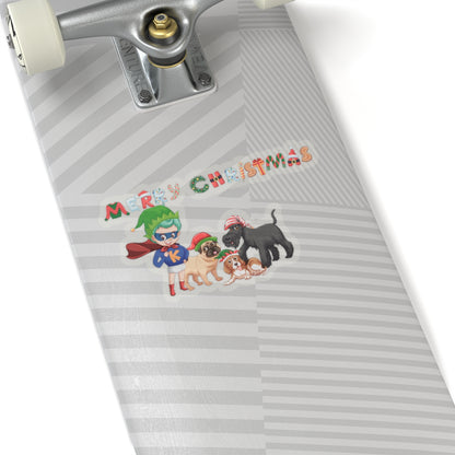 Kiss-Cut Stickers - Super kiddo woith pet friends - [[{"value":"Wonderwear Kid"}]]