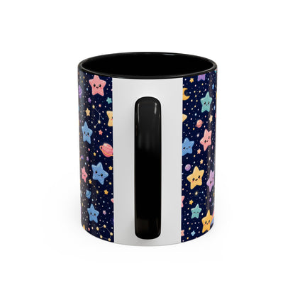 Accent Coffee Mug  (11/15 oz) - Kawaii Pastel Cosmic Night