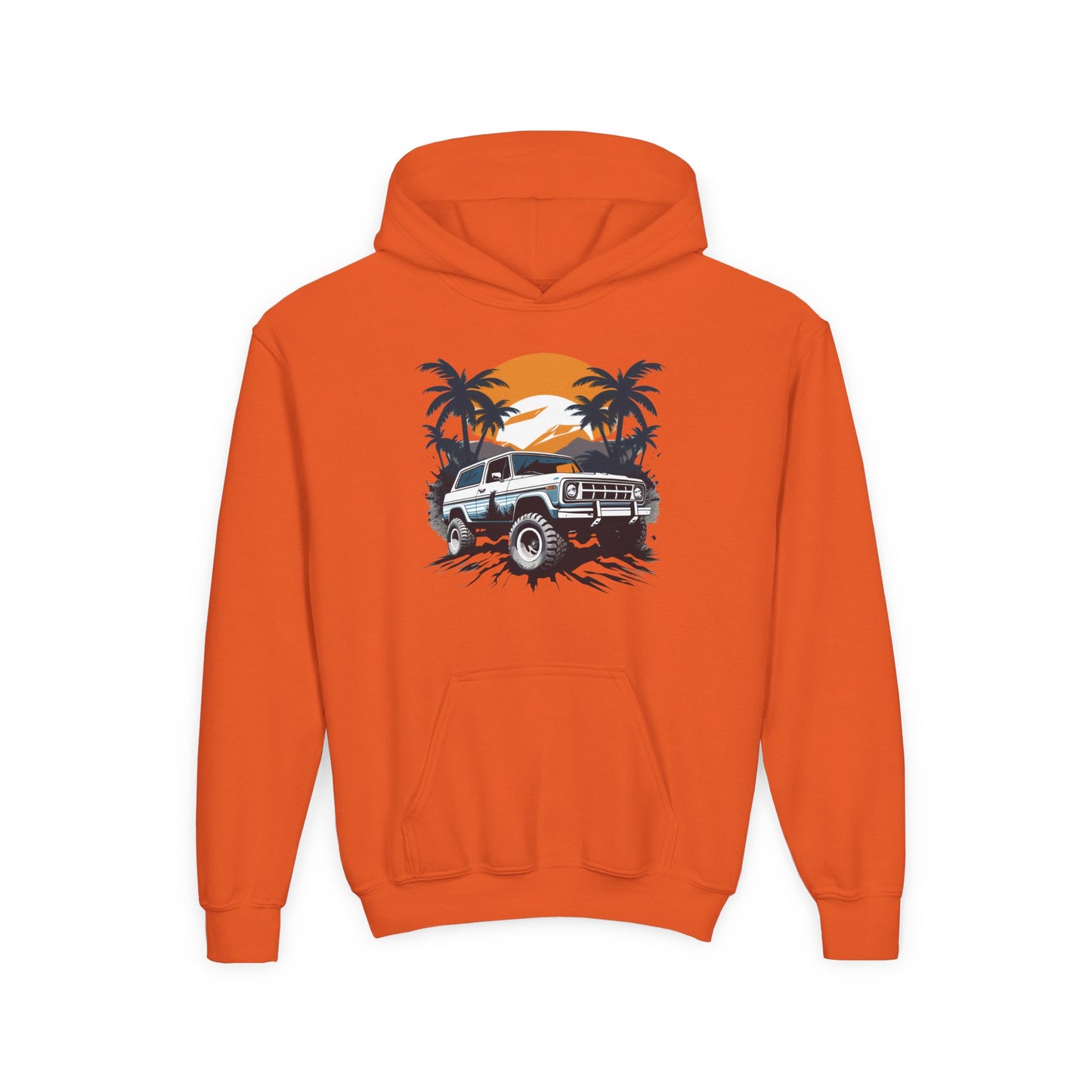 Youth Heavy Blend Hooded Sweatshirt - Off road car