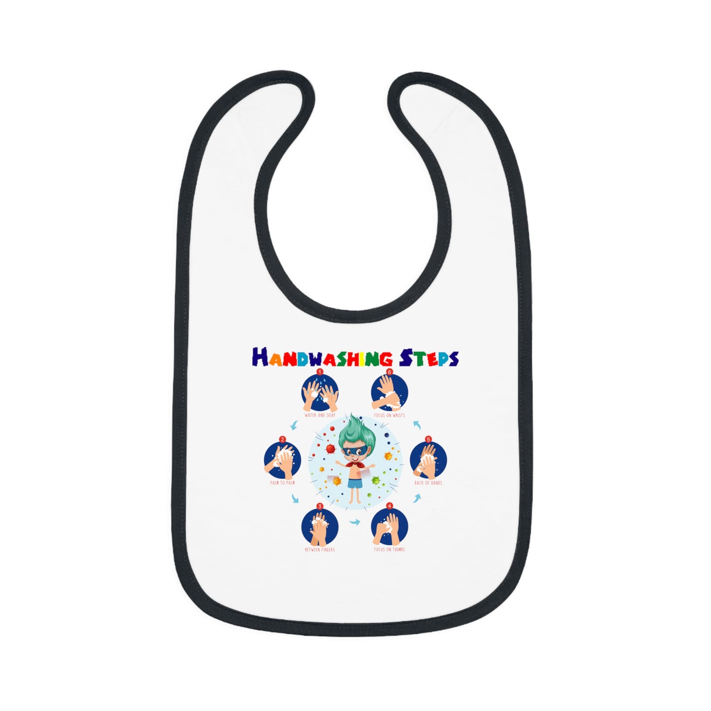 Baby Bib - Super kiddo how to wash hand properly