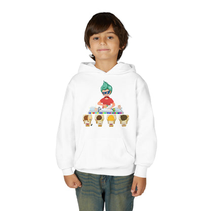 Youth Heavy Blend Hooded Sweatshirt - Little kiddo teaching to wash dishes - [[{"value":"Wonderwear Kid"}]]
