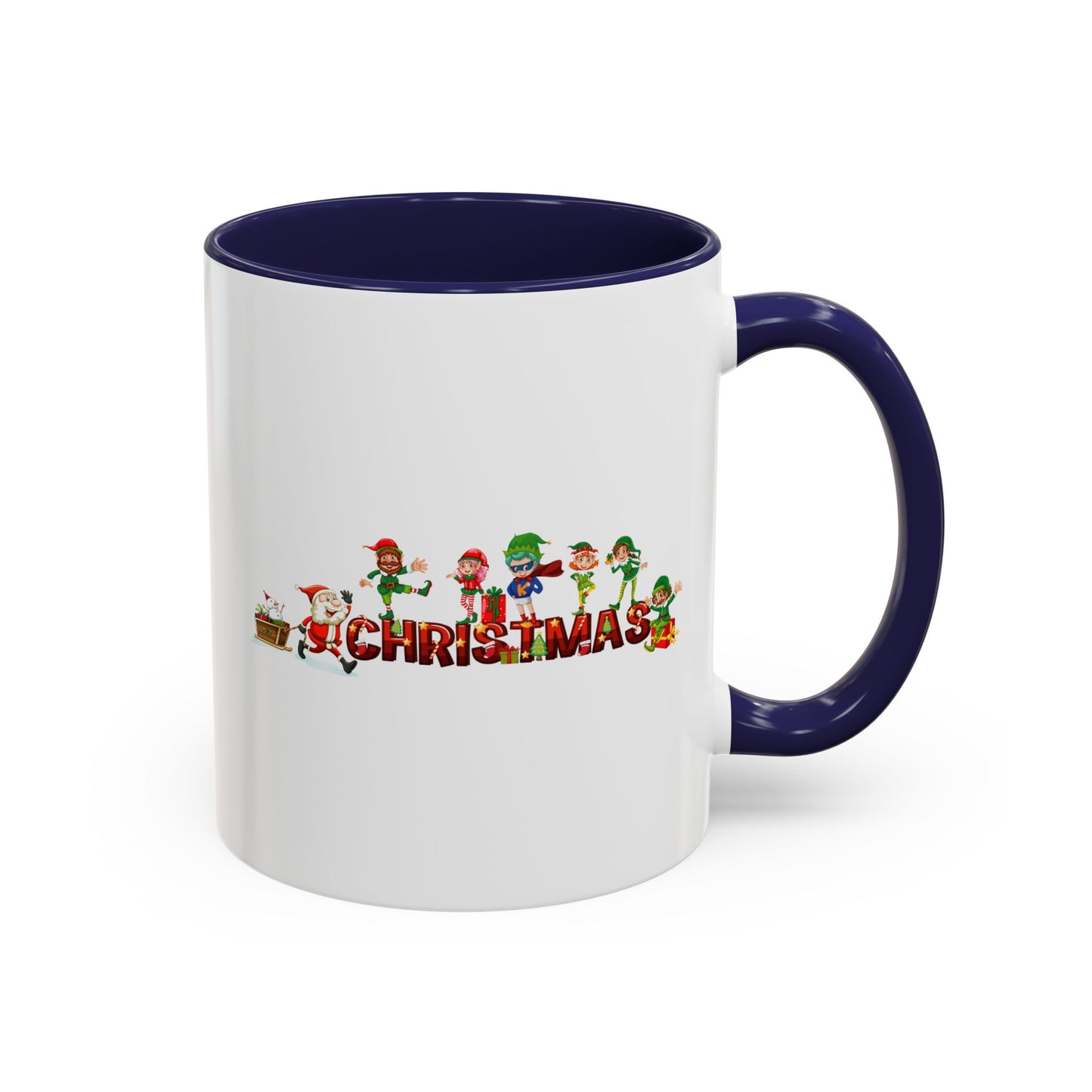 Accent Coffee Mug - Christmas with santa claus and friends