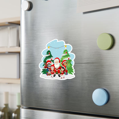 Christmas Kiss-Cut Vinyl Decals – Super kiddo with santa claus - [[{"value":"Wonderwear Kid"}]]