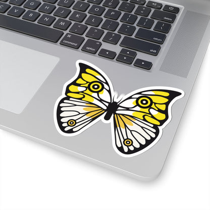 Kiss-Cut Stickers - Yellow Butterfly Printify