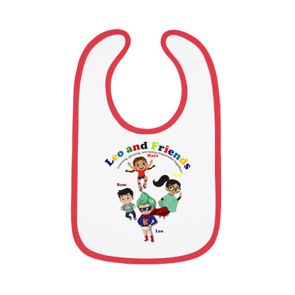 Baby Bib - Leo & Friends - Learning and growing - [[{"value":"Wonderwear Kid"}]]
