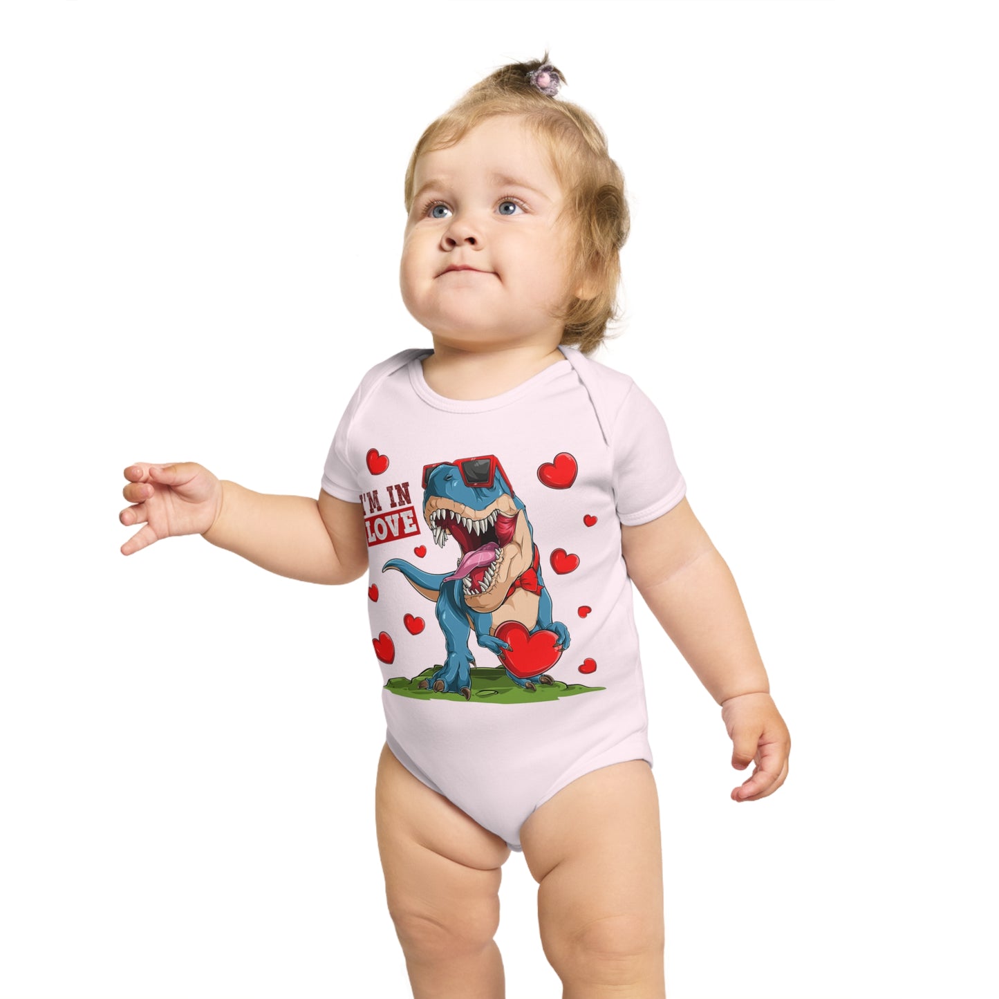 Infant Fine Jersey Bodysuit - Valentines -  Dinosaur - [[{"value":"Wonderwear Kid"}]]