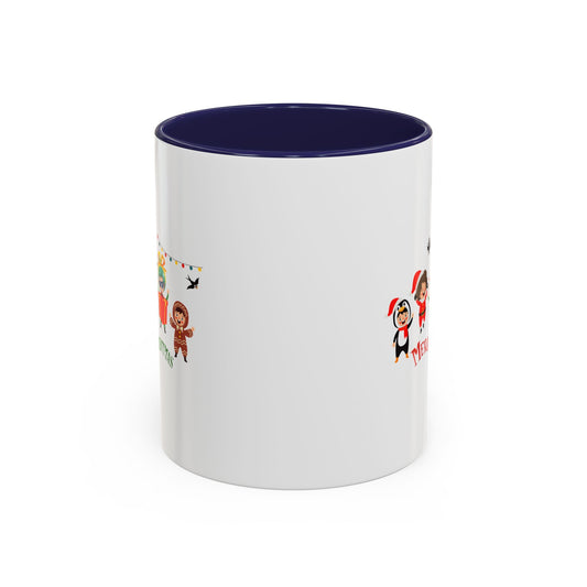 Accent Coffee Mug - Merry christmas by super kiddo and friends - [[{"value":"Wonderwear Kid"}]]