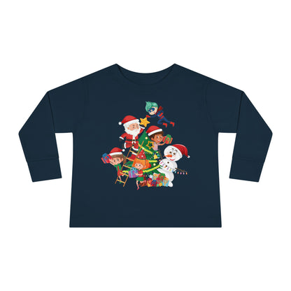 Toddler Long Sleeve Tee - Super kiddo making christmas tree - [[{"value":"Wonderwear Kid"}]]