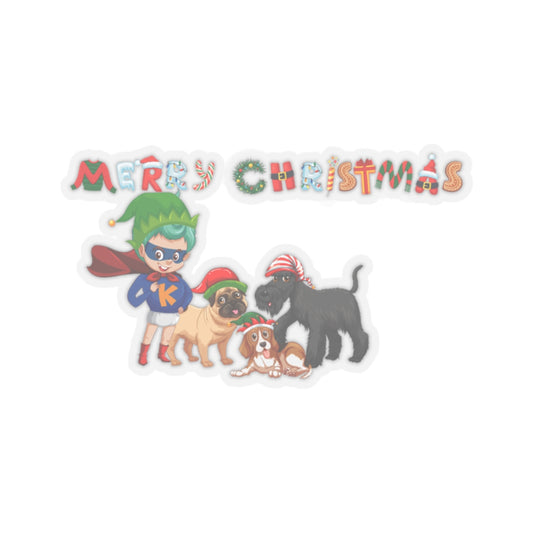 Kiss-Cut Stickers - Super kiddo woith pet friends - [[{"value":"Wonderwear Kid"}]]