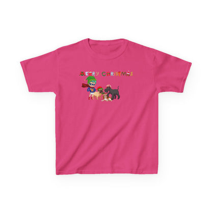 Kids Heavy Cotton™ Tee - Super kiddo woith pet friends - [[{"value":"Wonderwear Kid"}]]