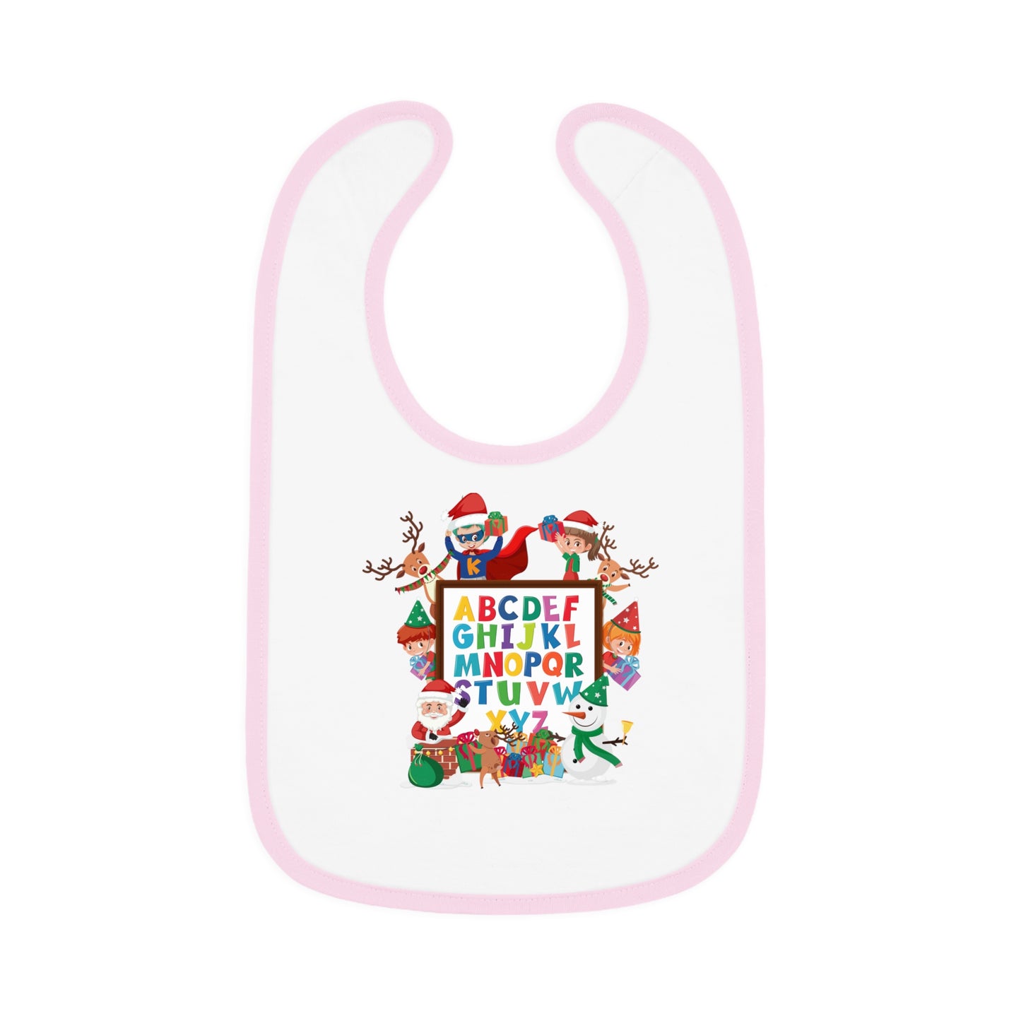 Baby Bib - Christmas alphabet with super kiddo