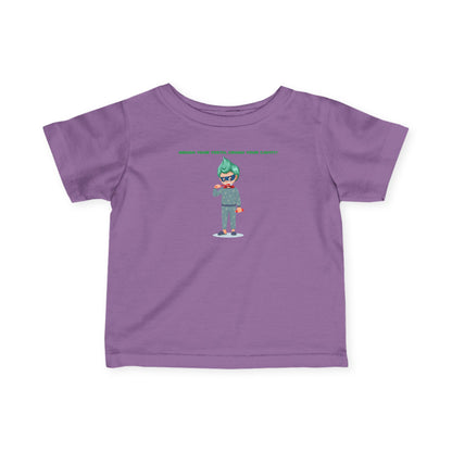 Infant Fine Jersey Tee - Super kiddo brushing teeth - [[{"value":"Wonderwear Kid"}]]