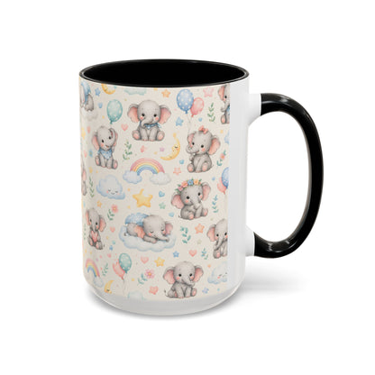 Accent Coffee Mug  (11/15 oz) - Baby Elephant Nursery