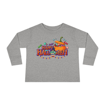 Toddler Long Sleeve Tee - Happy halloween banner Printify
