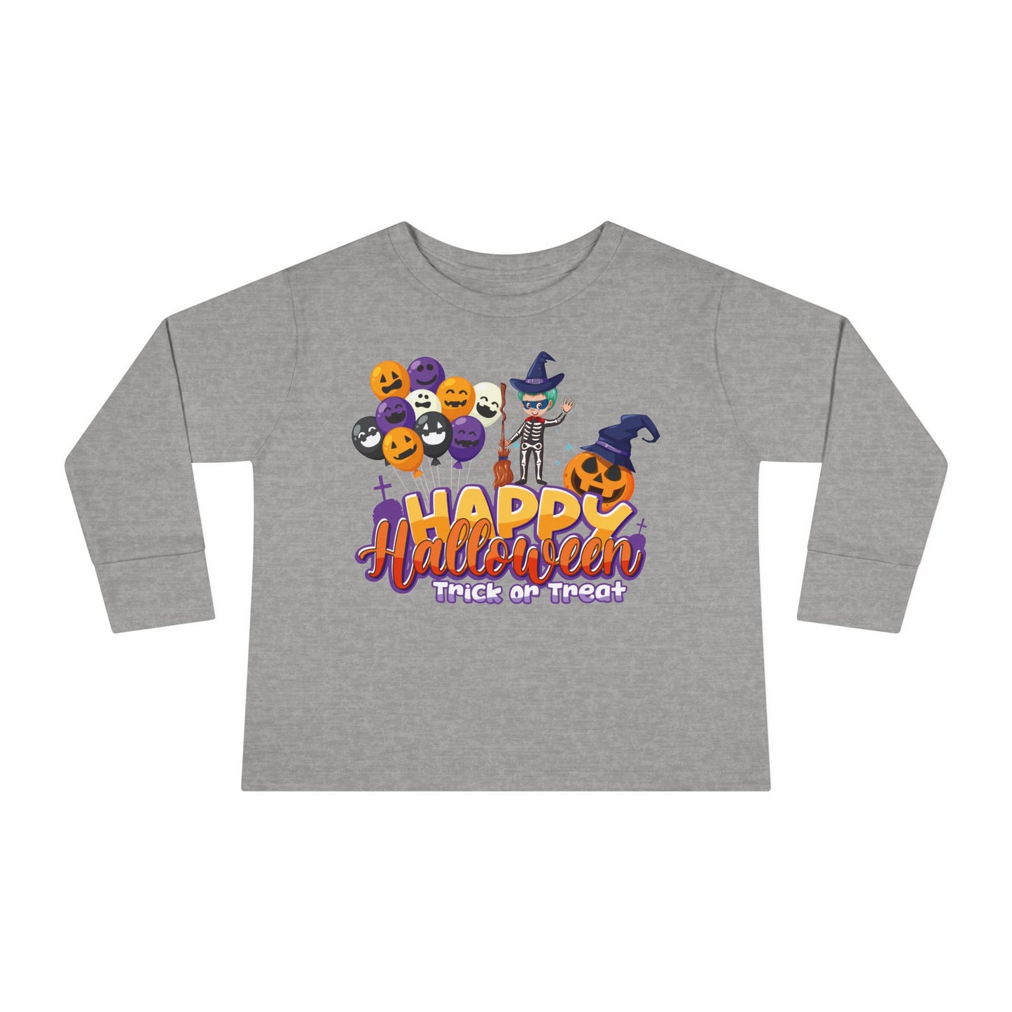 Toddler Long Sleeve Tee - Happy halloween trick or treat - [[{"value":"Wonderwear Kid"}]]